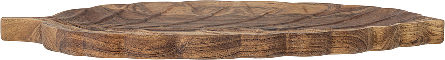 Bandeja de madera Mikko, 46 cm, diseño de hoja