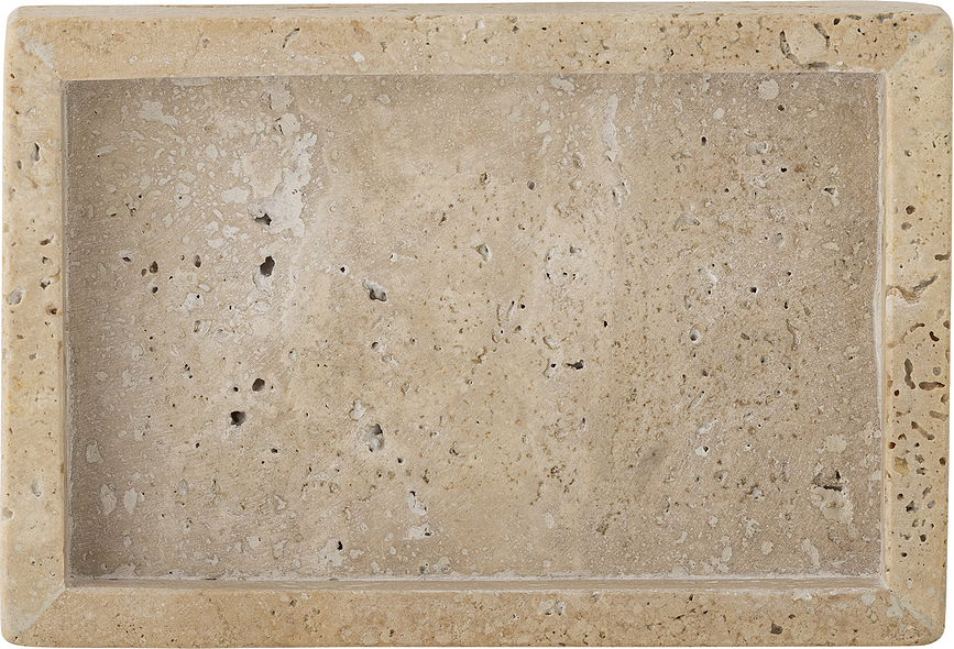 Bandeja de mármol Majsa, 15 cm, beige