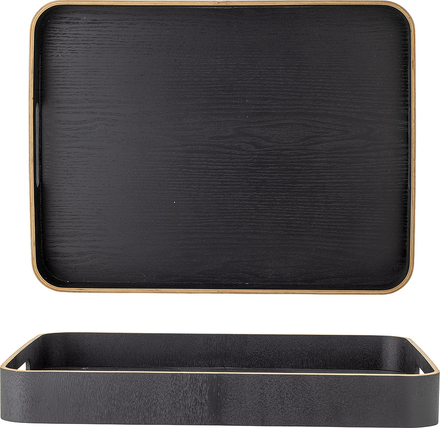 Bandeja de servir Leyton, 38 x 50 cm, negra