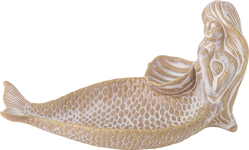 Bandeja decorativa Abitha, 19,5 cm, beige