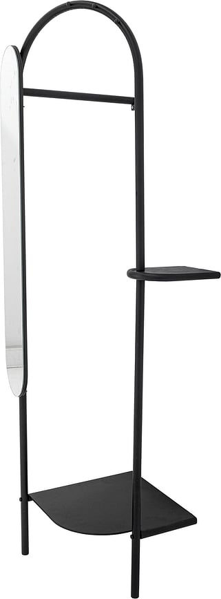 Belen Vješalica stojeća crna s ogledalom 185 cm