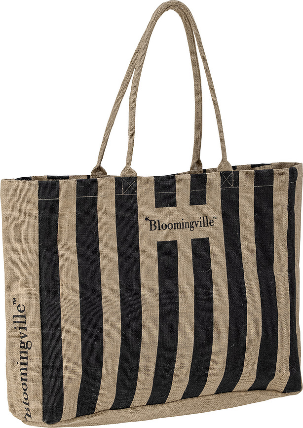 Bergamo Sac de Courses en jute, noir