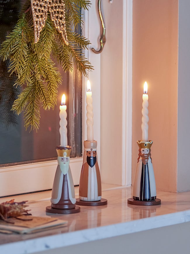 Betiel Svečniki, božični, bež, 3 kosi