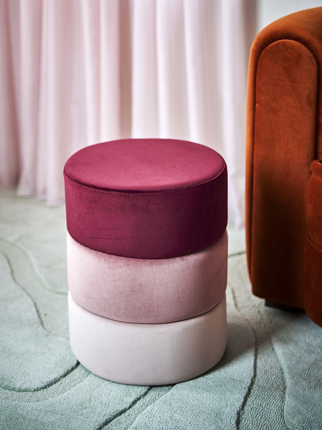 Bilbao Pouf 45 cm orange-rosa