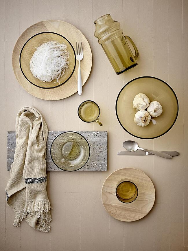Bloomingville Assiette de table 30 cm, en bois