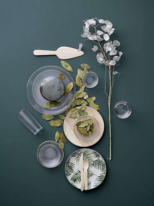 Bloomingville Bol avec bordure dorée, 250 ml, en verre