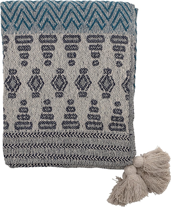 Bloomingville Deka plavo-siva 130x160 cm