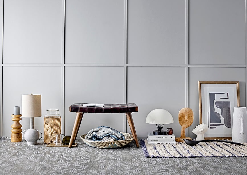 Bloomingville Deka plavo-siva 130x160 cm