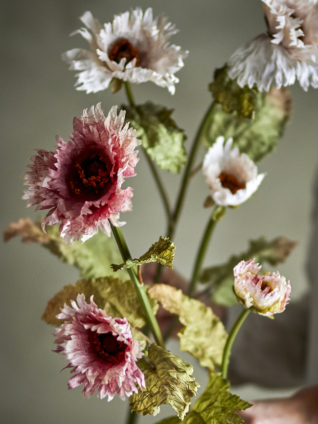 Bloomingville Fleur Artificielle, chrysanthème, rose foncé