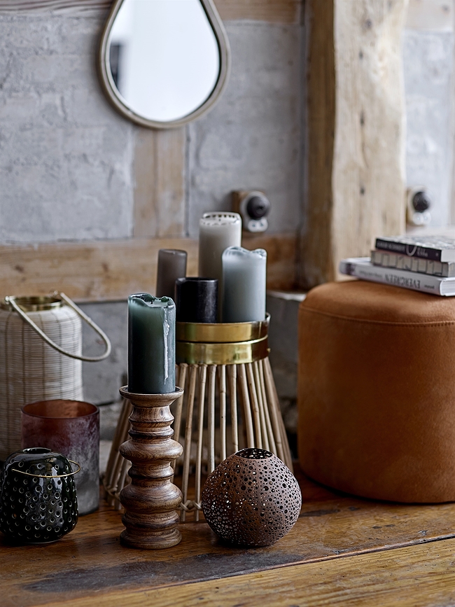 Bloomingville Κερί, 10 cm, ανοιχτό πράσινο