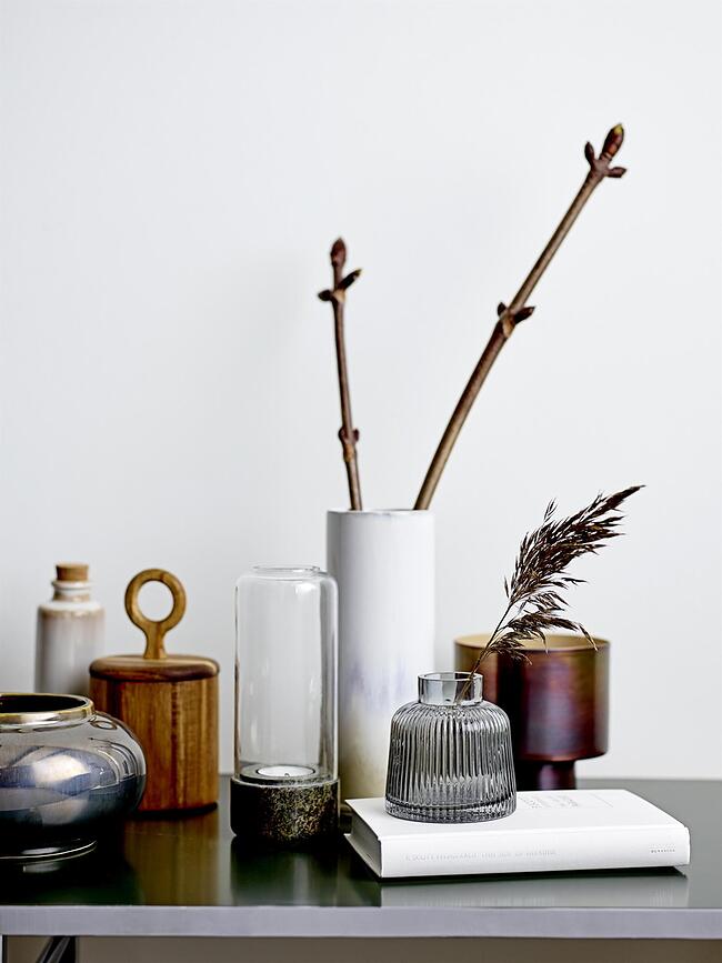 Bloomingville Lampion z apnenčasto osnovo, 19 cm, roza