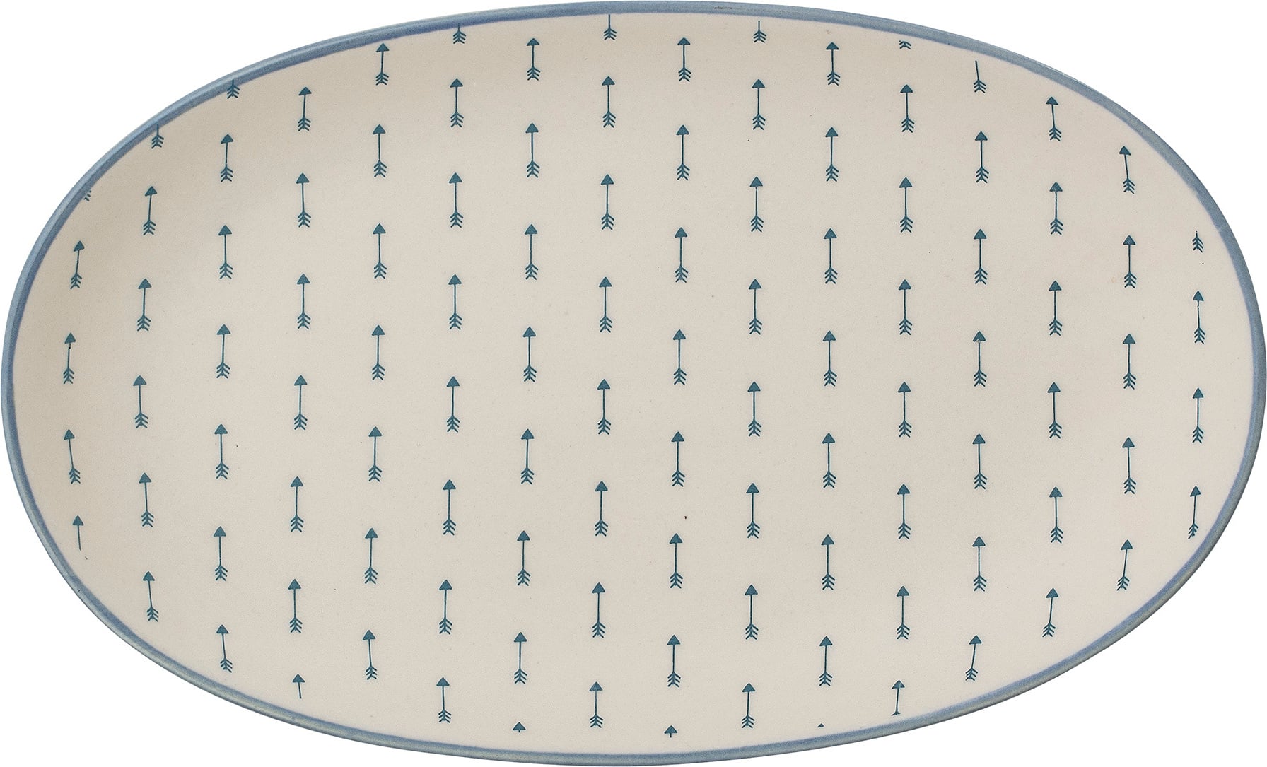 Bloomingville Mini Teller oval blau aus Steingut