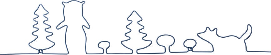 Bloomingville Mini Ukras zidni metalni motiv šume