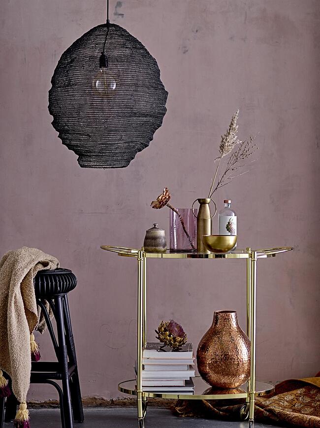 Bloomingville Μπολ, 900 ml, πορτοκαλί, χρυσό αλουμίνιο