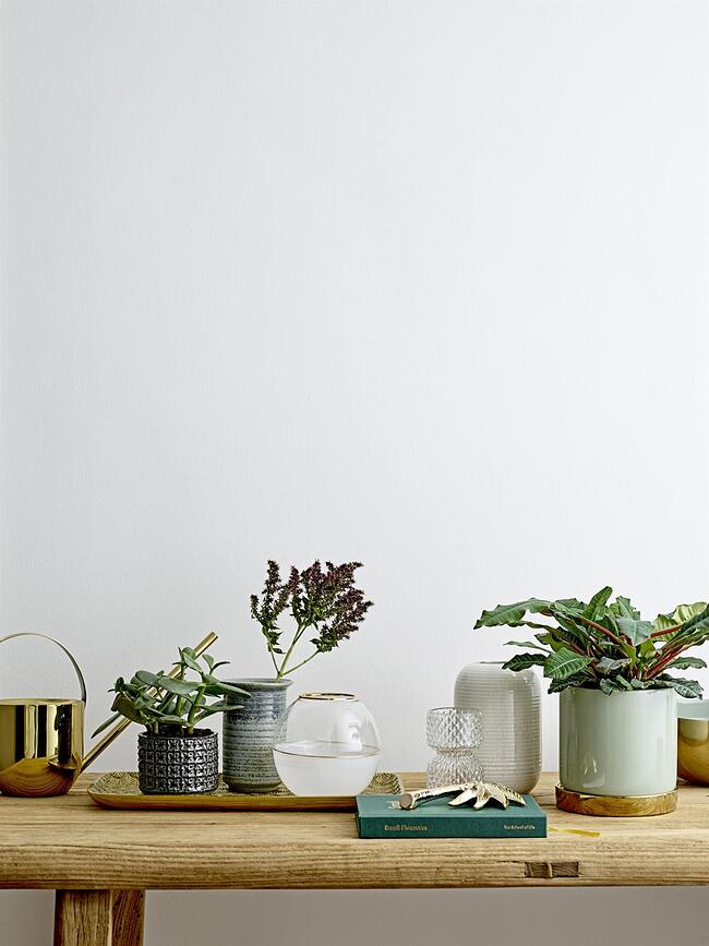 Bloomingville Μπολ, 900 ml, πορτοκαλί, χρυσό αλουμίνιο