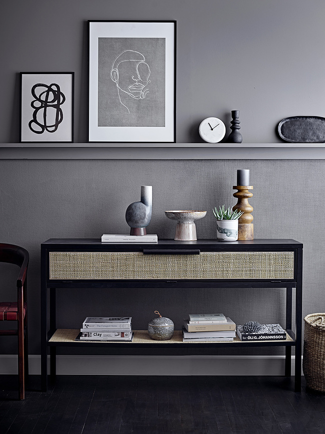 Bloomingville Okrasni lonec, 12 cm, belo-zelen