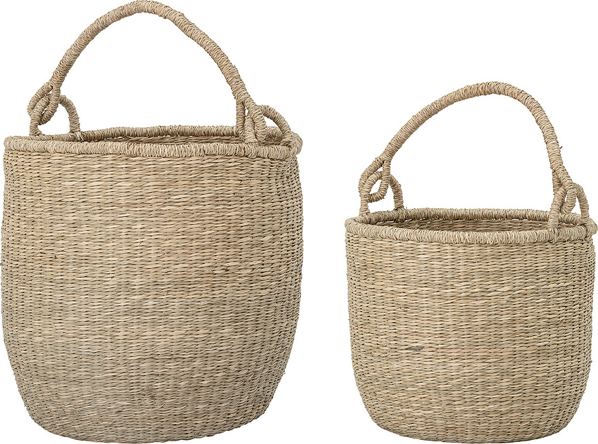 Bloomingville Paniers de Rangement, en jonc de mer, Lot de 2
