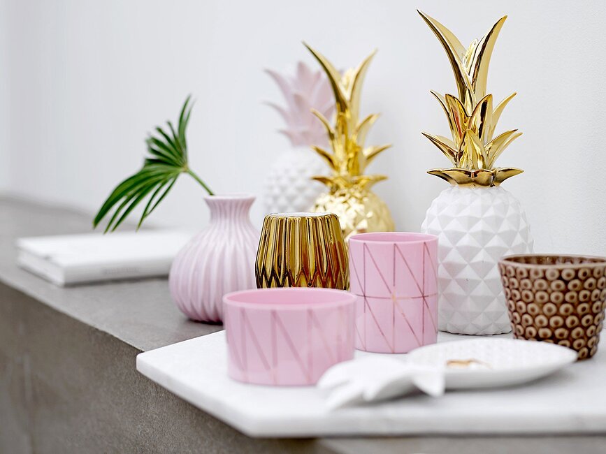 Bloomingville Pladenj Ananas, bel