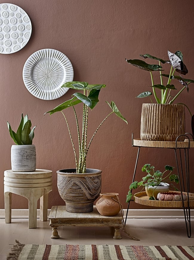 Bloomingville Posuda za cvijeće 18 cm žuta kamena