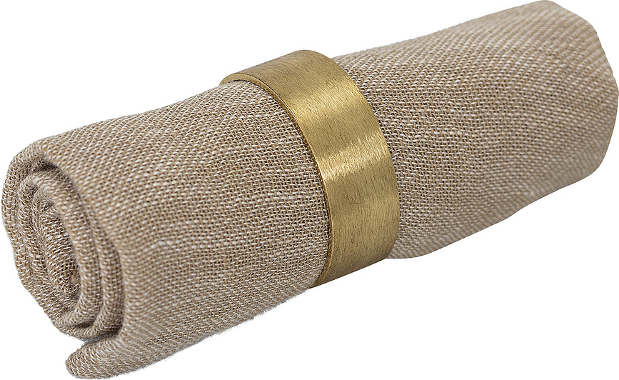 Bloomingville Ronds de Serviette, dorés, Lot de 4