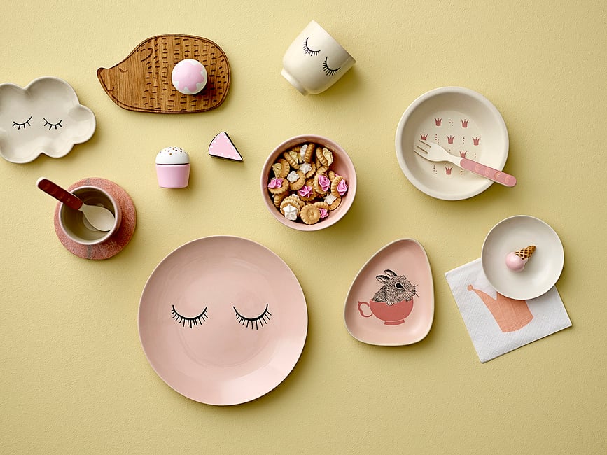 Bloomingville Set Za Čaj drveni bež Set od 8 dijelova