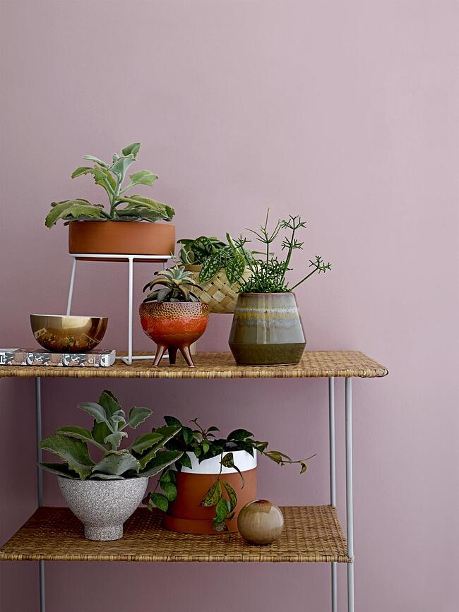 Bloomingville Skleda, 900 ml, oranžna, zlati aluminij