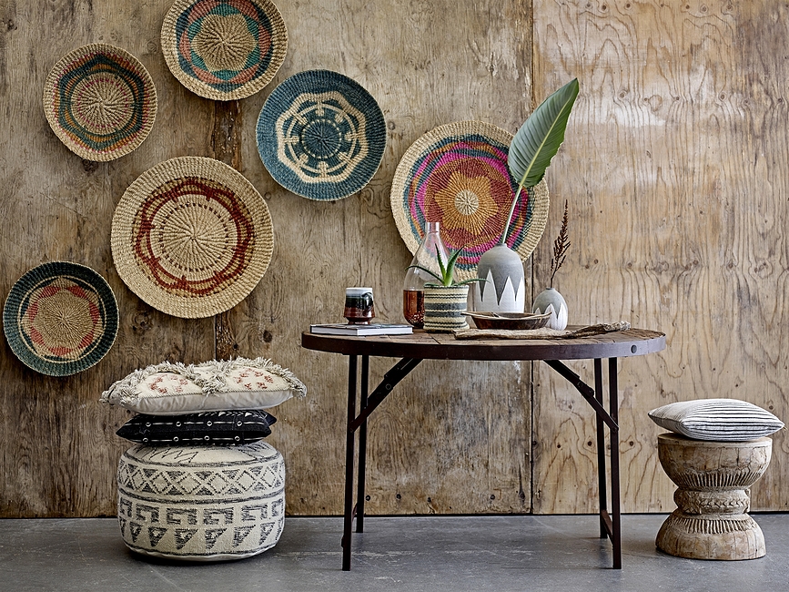 Bloomingville Vaza, v obliki steklenice, bakrena, steklena, 36 cm