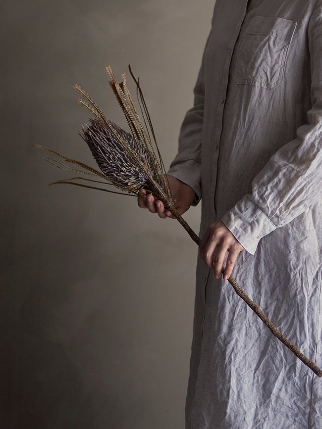 Bloomingville Umetni cvet, okrasni osat, rjav