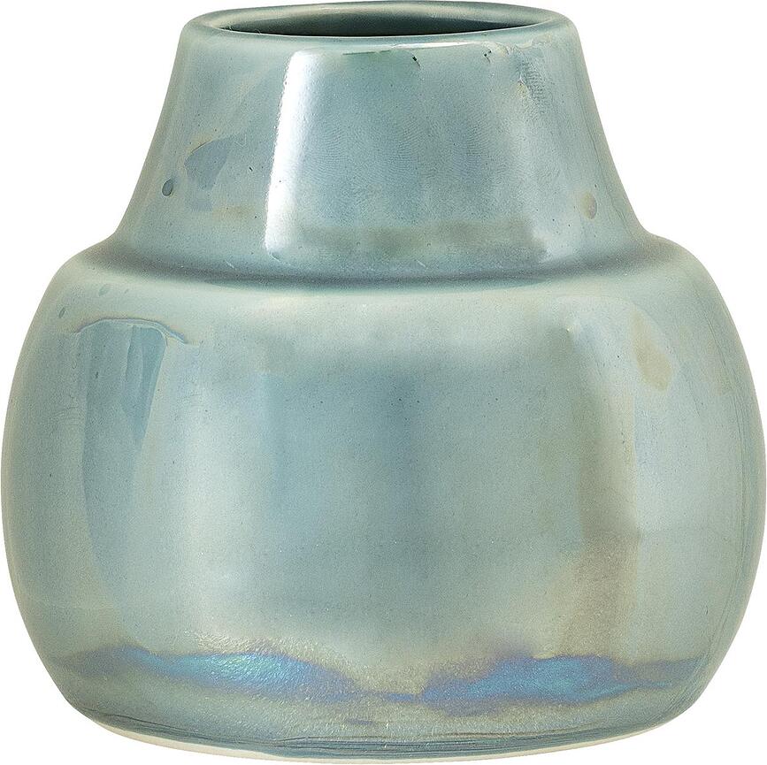 Bloomingville Vase 10,5 cm schillerndes Blau