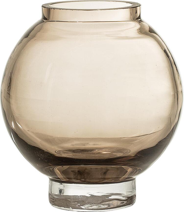 Bloomingville Vase 10 cm Kugel braun aus Glas