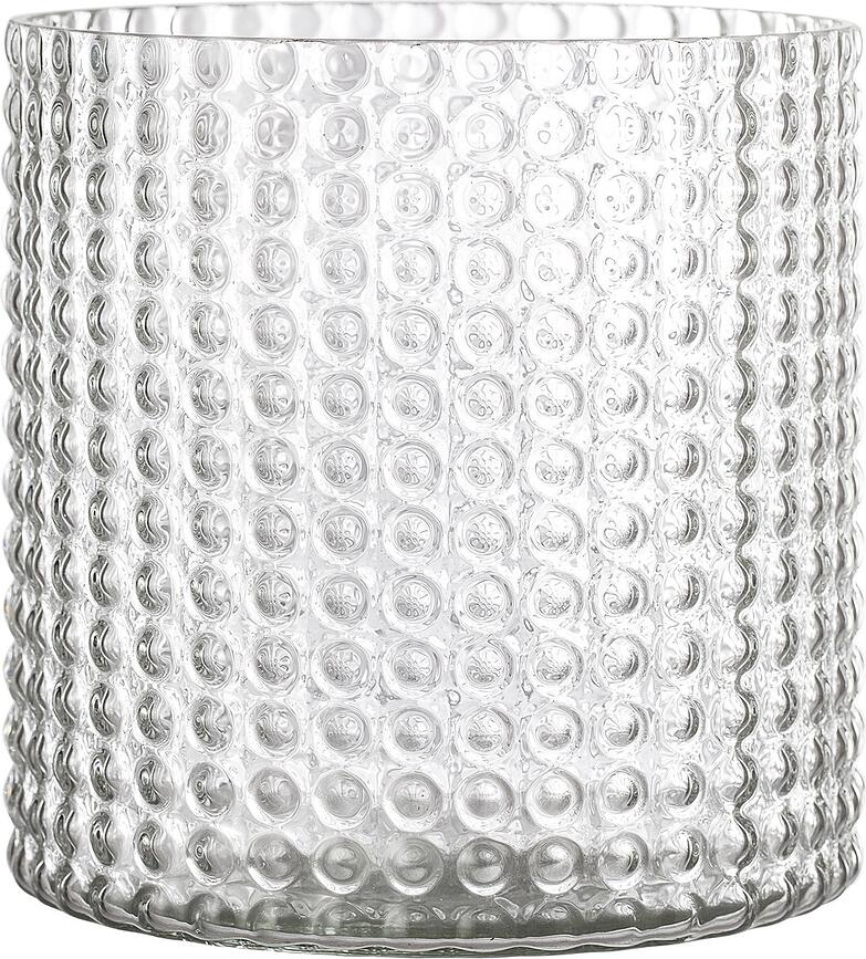 Bloomingville Vase 16,5 cm mit Reifen aus Glas