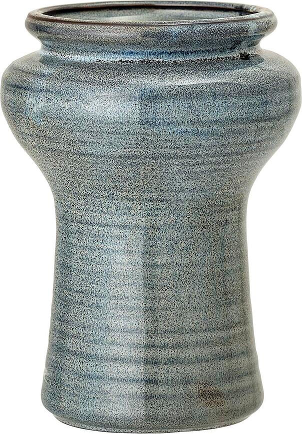 Bloomingville Vase 19 cm blau aus Steingut