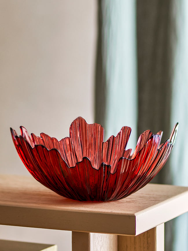 Bol decorativ Aila 31 cm, roșu