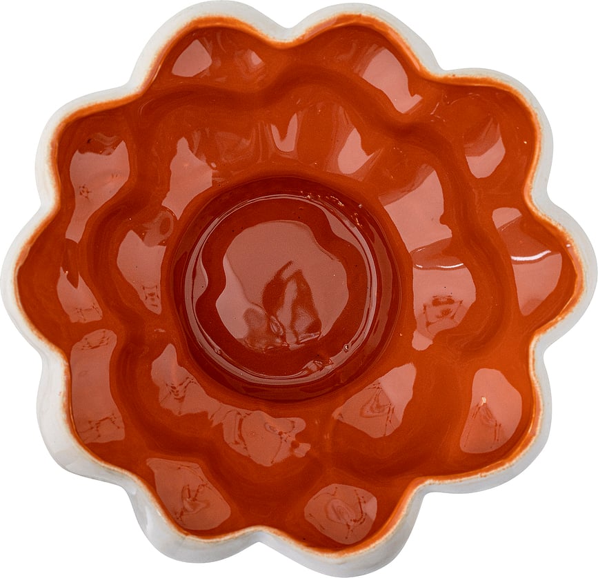 Bol decorativo Valkyrie, 15,5 cm, blanco y rojo