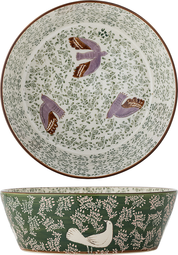 Bol Hezha 28 cm, vert-rose