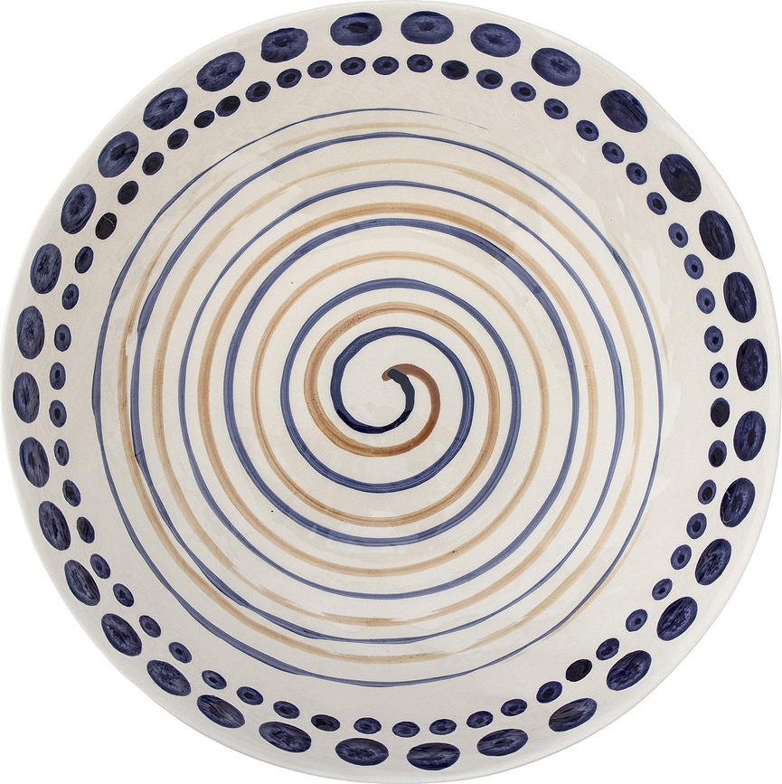 Bol Shama, 39 cm, azul y dorado