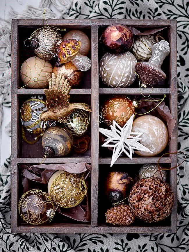 Bola de Navidad Ciri, 8 cm, dorada