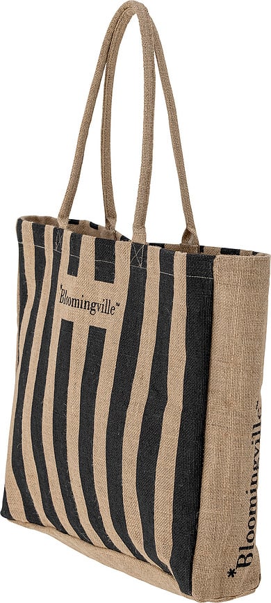 Bolsa de la Compra de yute Bergamo, negra