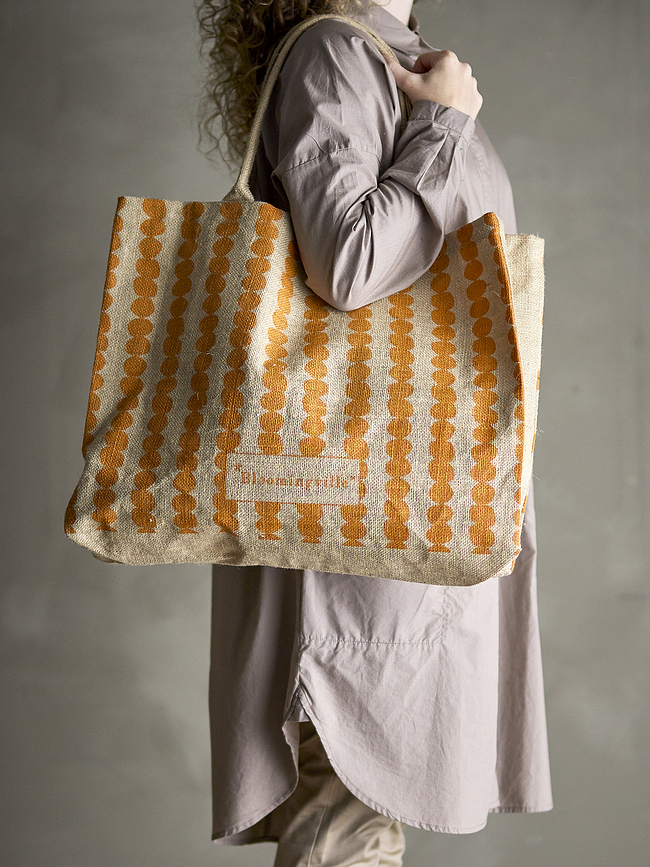 Bolsa de la Compra de yute Bergamo, negra