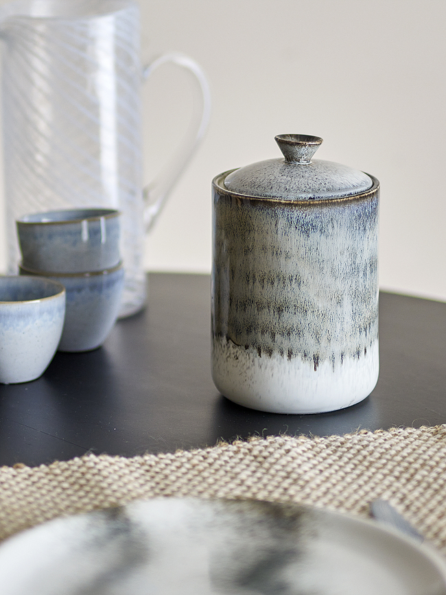 Bote de Almacenaje Paula, 19 cm, gris