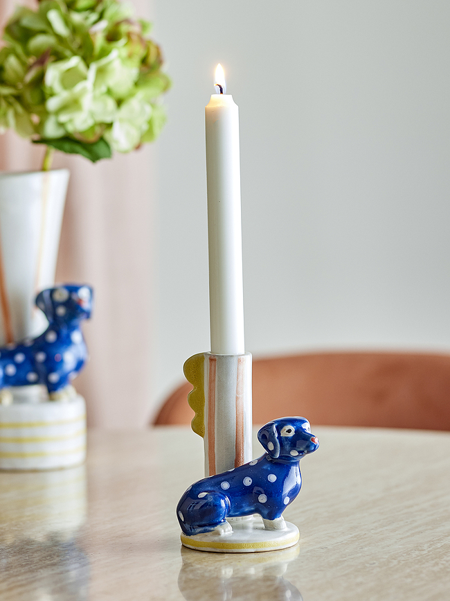 Bougeoir Dachsy teckel pour bougie classique