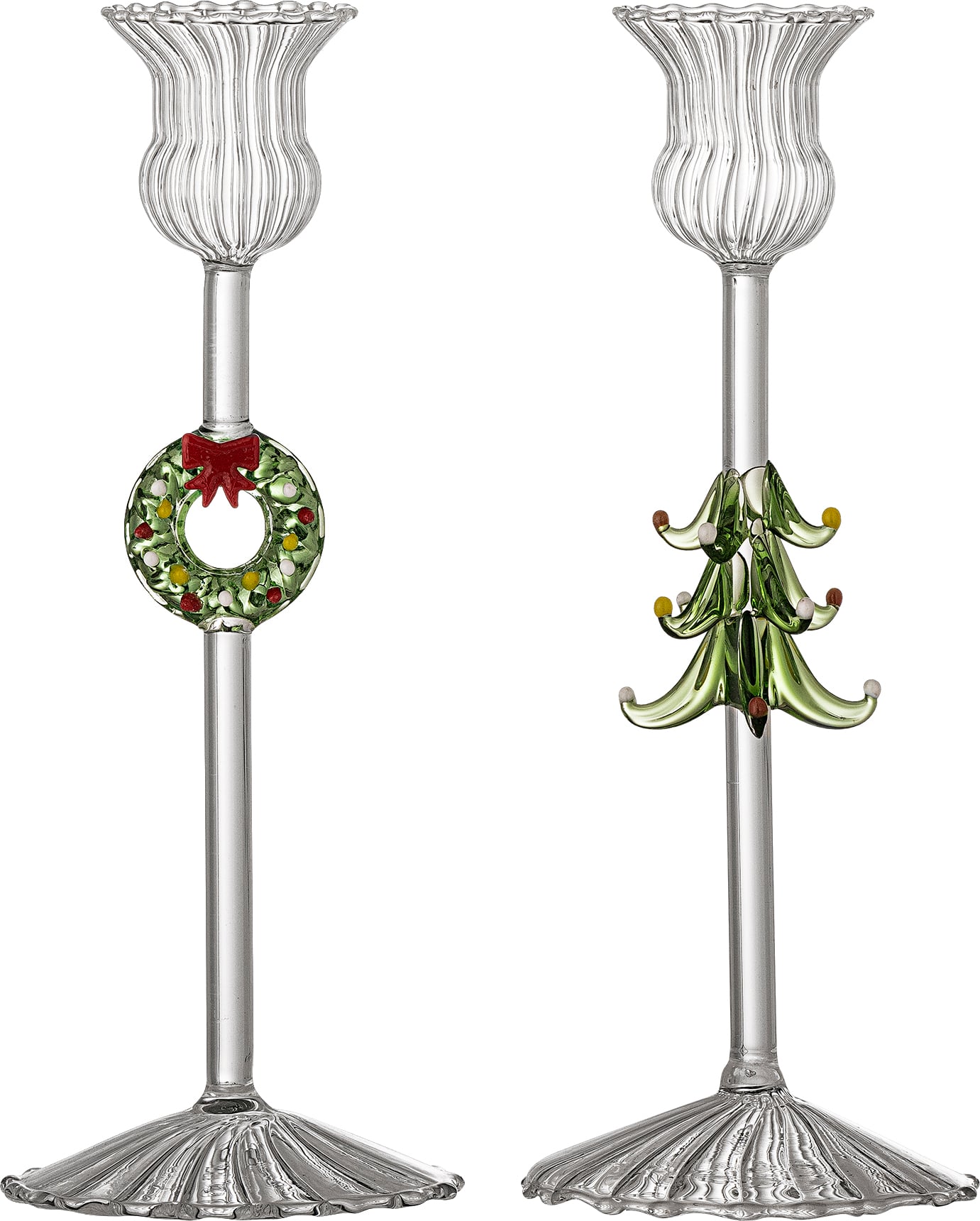 Branton Kerzenständer Tannenbaum 21 cm, transparent, 2 St.