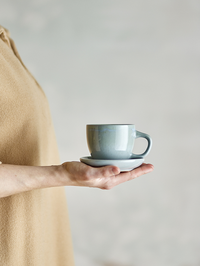 Brenta Κούπες με Πιατάκια, 185 ml, καφέ-μπεζ, 4 τμχ