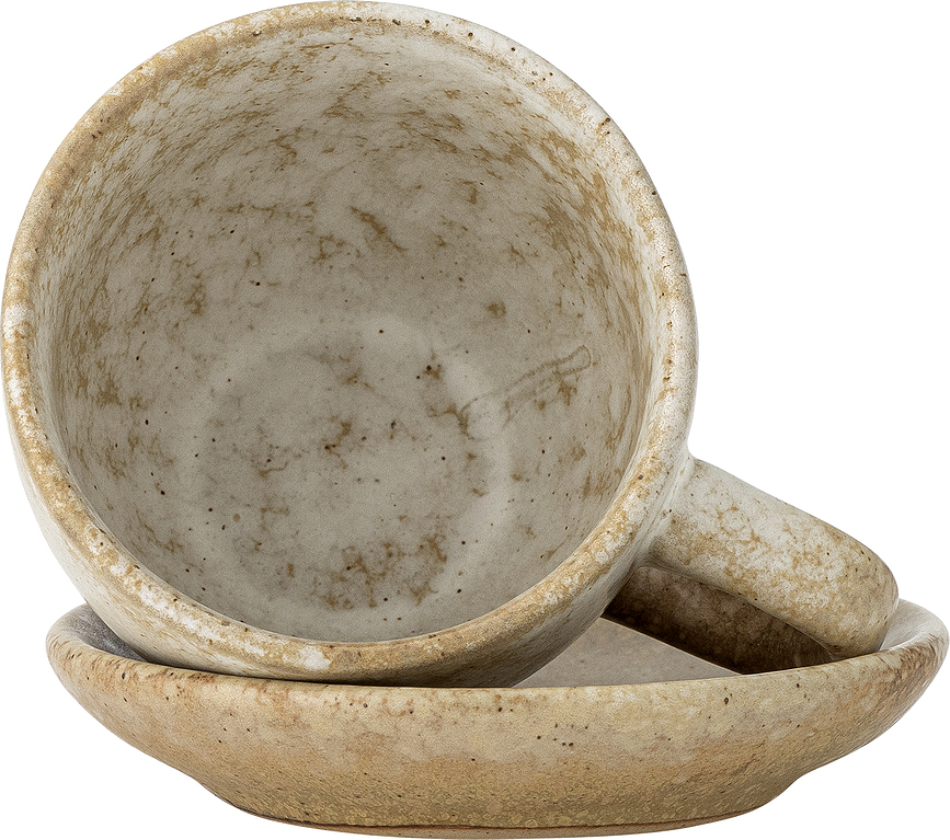 Brenta Skodelice s podstavki, 185 ml, rjavo-bež, 4 kosi