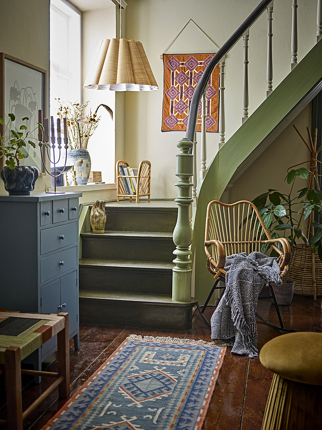 Bresso Κουβέρτα με κρόσσια, 130 x 160 εκ., μπλε