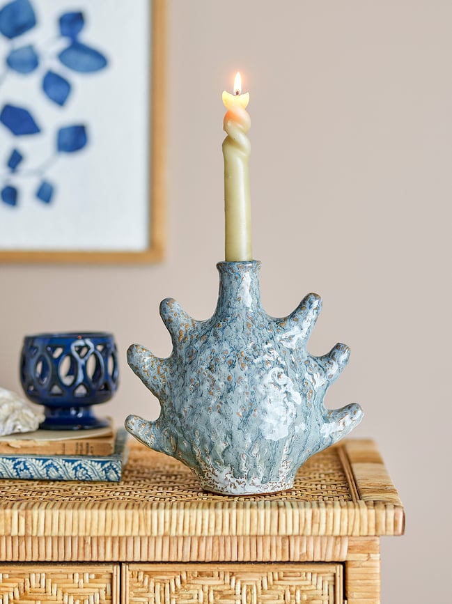 Bridget Svijećnjak za klasičnu svijeću 19,5 cm plavi