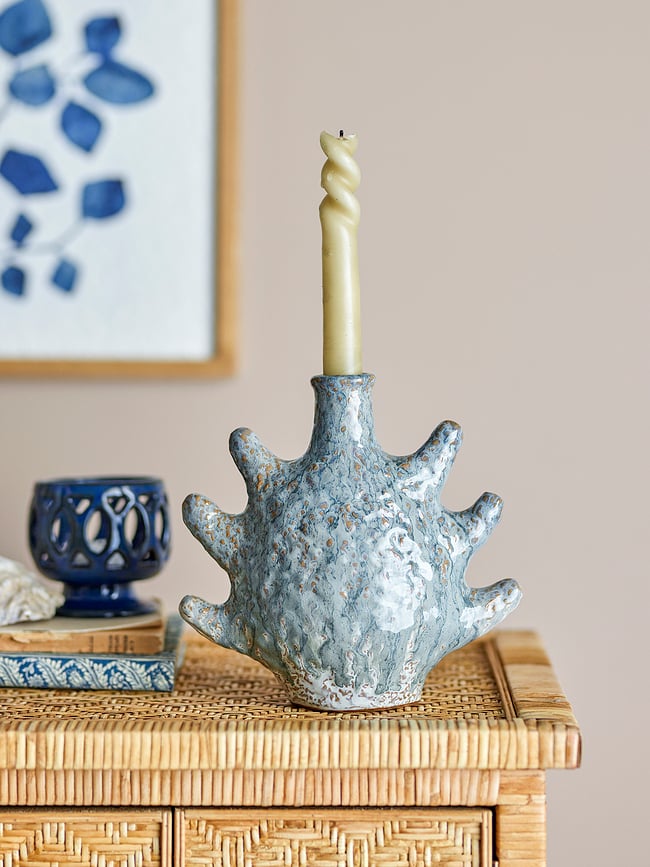 Bridget Svijećnjak za klasičnu svijeću 19,5 cm plavi