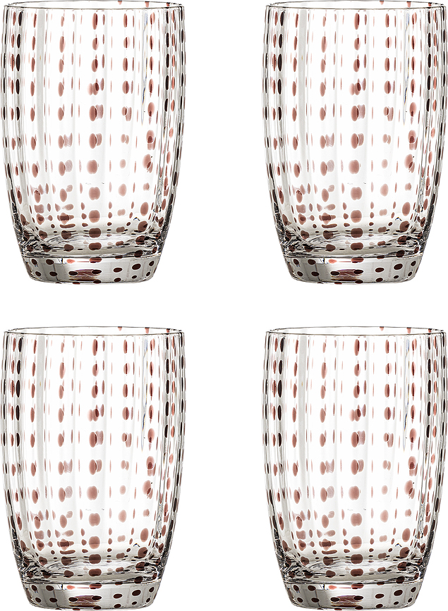 Brinley poharak, 350 ml, barna, 4 db