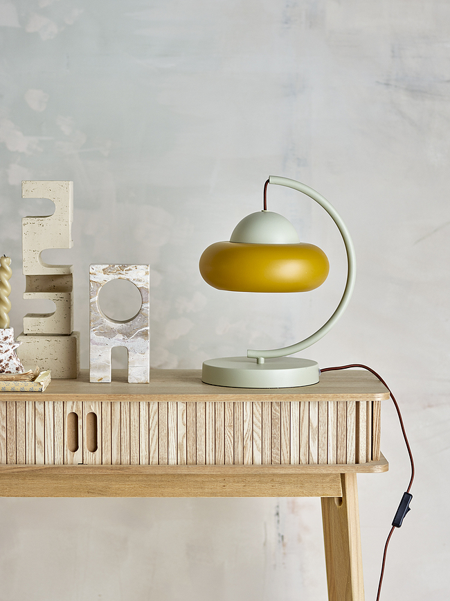 Bubble Lampe de Bureau, blanche et jaune