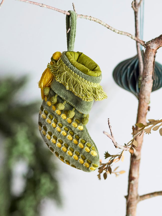 Calcetín navideño Jeanne, verde